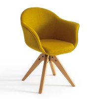 Винтажное Офисное кресло Quilda единый размер желтый LA REDOUTE INTERIEURS  фото, kupilegko.ru